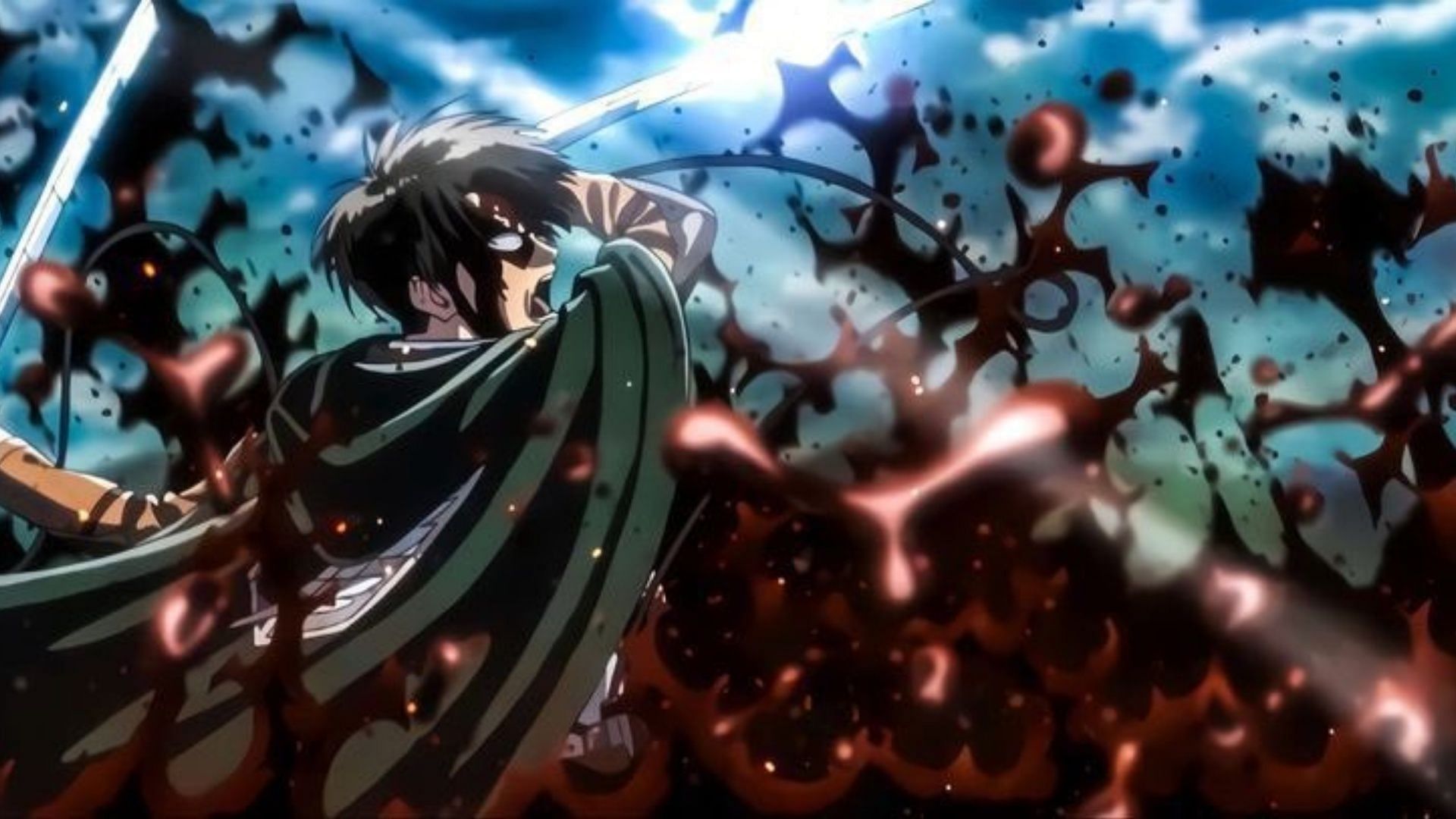 Levi, as seen in one of the action anime with almost no filler, Attack On Titan (Image via MAPPA)